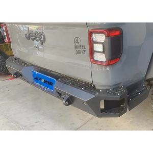 Parachoques trasero de acero personalizado con escalones para camión Gladiator <span class=keywords><strong>JT</strong></span> 2021 2022 <span class=keywords><strong>2023</strong></span> - Product Image 1