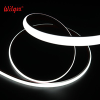 Bande LED Courbe SOB IP67 Étanche en Silicone Flexible CRI90 Sans Points Noirs pour Plafond Linéaire Encastré Découpable 25mm