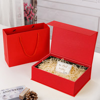 Boîte cadeau de luxe personnalisée avec logo, grand format, en carton rigide mat noir, pliable, vide, avec fermeture magnétique
