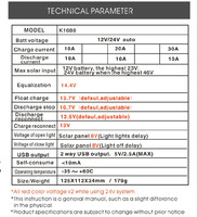 Contrôleur de charge solaire manuel à écran LCD PWM 30A 12V 24V Dayuhao certifié CE 390W Max PV