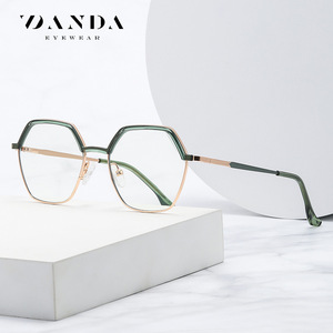 Danda Eyewear Lunettes anti-lumière bleue à monture complète octogonale géométrique pour femmes TB3202 - Product Image 1