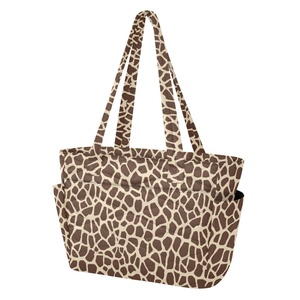 Low Moq Giraffe Print on Demand Custom Design Quilted Polyester <b>Large</b> Beach Shoulder Tote Bag Women Handbag for Ladies - Product Image 2
