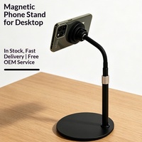 Nouveau support de téléphone magnétique de bureau télescopique anti-tremblement pour tablette, avec col de cygne réglable pour le streaming en direct et la prise de vue (modèle 2026)