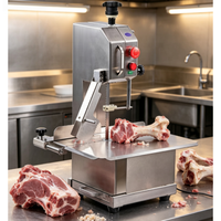 Système de scie à viande de qualité commerciale pour table, avec moteur à vitesse variable et capacité d'ajustement de l'épaisseur de 0 à 12 cm
