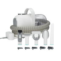 Aspirateur silencieux 7 en 1 pour toilettage des animaux, kit de nettoyage haute vitesse pour animaux avec aspirateur intégré