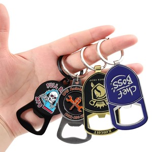 Porte-clés décapsuleur en alliage de zinc émaillé souple personnalisé en gros (avec décapsuleur inclus) - Product Image 2