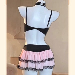 Robe moulante à bretelles en dentelle Golden Shuttle Weaving Fun, color-block, avec jarretière pour femme 8143 Printemps 2026 - Product Image 2