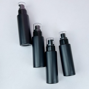 30ml 50ml 100 ml Glass <b>Bottles</b> for Cosmetics Matte Black Custom Spray <b>Bottle</b> for Toner Deluxe Glass <b>Pump</b> <b>Bottles</b> - Product Image 2