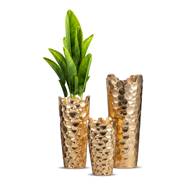 brown and white vase