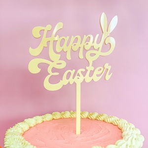 Décorations de gâteaux en acrylique « Honey And Sweetness Happy Easter », accessoires pour gâteaux de Pâques, pour décorations de fête de Pâques - Product Image 4