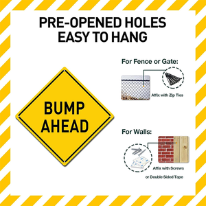 Divertente esterno in alluminio dosso davanti alla decorazione stradale segnale di avvertimento di controllo del traffico per strade di materiale metallico - Product Image 3