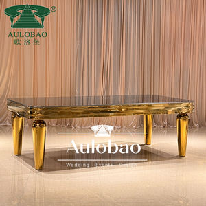 Mesas de Boda Rectangulares Modernas de Acero Inoxidable con Marco Metálico de Lujo en Oferta - Product Image 6