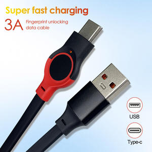 Nouveau câble d'empreintes digitales Bio Usb A vers Usb C câble de synchronisation de données chargeur de charge rapide téléphone portable Type C pour Huawei Samsung Xiaomi - Product Image 2