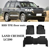 Tapis de sol de voiture imperméables en TPE, tapis de sol 3D 5D pour Toyota Land Cruiser LC300 LC200 LC76 LC600 2011-2016, vente chaude