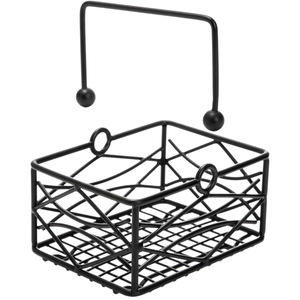Metal Wire Storage Basket Rectangle Durable Multipurpose Kitchen Organizer For <b>Tea</b> <b>Sugar</b> <b>Coffee</b> Bags Standing Type - Product Image 5