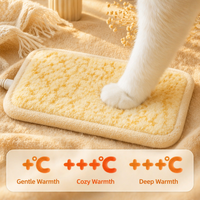Vente en gros de canapé-lit pour animaux de compagnie en forme d'ours mignon, lit pour chat chaud toutes saisons, nid douillet en peluche pour chien, tapis de couchage pour chats et petits chiens
