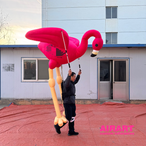 Marionnette gonflable en forme de flamant rose pour festival, spectacle de <span class=keywords><strong>cirque</strong></span>, activité, décoration - Product Image 2