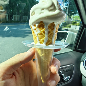 Dùng một lần PP nhựa màu xanh hồng chống rò rỉ khay chống bẩn tay kem hình nón Vỏ bảo vệ - Product Image 6