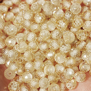 Moissanite <strong>Beads</strong> Round Facet White Yellow Blue <strong>Black</strong> Vvs Moissanite Stone Hole Ball Necklace Bracelet Jewelry Loose Moissanite - Product Image 6