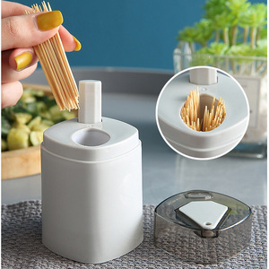 Toothpick Holder Automatic Pop Up Nordic Design Plastic Toothpick Dispenser For Kitchen Living Room - Product Image 4
