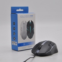 Luminous Lightweight Wired USB Gaming Mouse Ergonomic Support Optical Sensor Seven-color Backlit for PC
