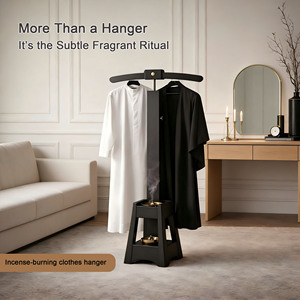 En gros Cintres en bois pour vêtements, Cintres Bukhoor arabes réglables en hauteur, Organisateur de vêtements - Product Image 2