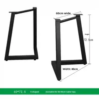 Supports de table en métal personnalisables, usinés CNC, certifiés CE, pour tables de salle à manger, de café ou de bureau