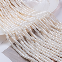 Collier et bracelet en perles de culture d'eau douce naturelles, blanc et rose, pour la fabrication de bijoux, vente en gros