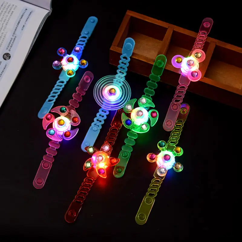 New Product Colorful Luminous Wrist Band For Kids Girl Boy Cute Cartoon Bracelet Led Light-up Toys Children Birthday Party Gifts