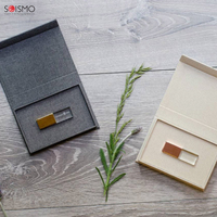 Boîtes d'emballage élégantes pour invitations, avec album photo de mariage en lin miniature de luxe, rabat magnétique personnalisé, carte en papier USB