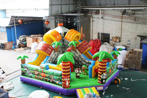 Château de saut gonflable sur le thème de la jungle animale Château gonflable en PVC avec toboggan - Product Image 2
