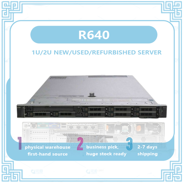 R640 1U Rack Server ERP Virtualization Distributed Storage Supercomputing Node