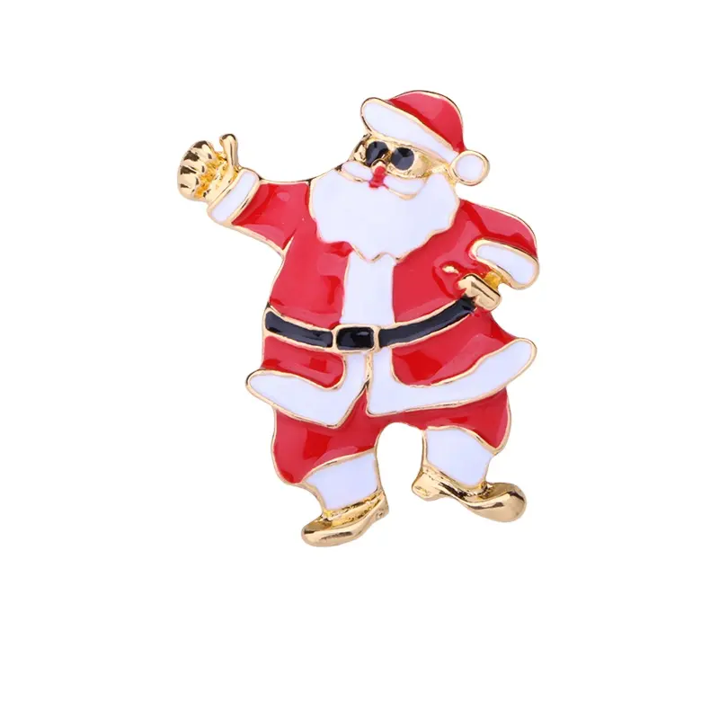 Cheap Price High Quality Wholesale Cute Enamel Pins Gift for XMAS Christmas Brooch Set
