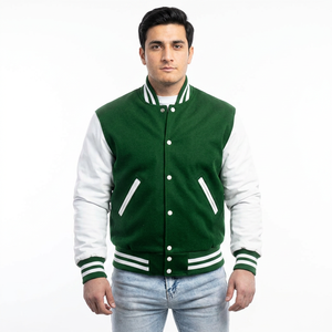 Veste coupe-vent personnalisée de luxe style old school à capuche, patchwork, col montant, décontractée, vintage, veste d'équipe universitaire pour hommes et femmes - Product Image 1