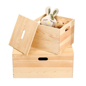 large eco-friendly art minds wood crate natural color wooden storage box for toys clothes snacks