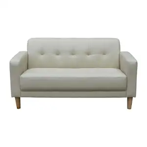 Elegant popular wohnzimmer sofas furniture design 2 seater modern luxury ivory faux leather sofas for home