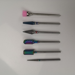Juego de brocas de carburo de tungsteno, Lima eléctrica para uñas, Arco Iris, 6 unidades - Product Image 3