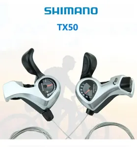 Manettes de vitesse <span class=keywords><strong>Shimano</strong></span> Tourney SIS SL TX50 pour vélo, 3x6s, 3x7s, 3 vitesses gauche, 6 vitesses droite, 7 vitesses, 18/21 vitesses, paire de leviers de vitesse SL TX50 avec câble - Product Image 4