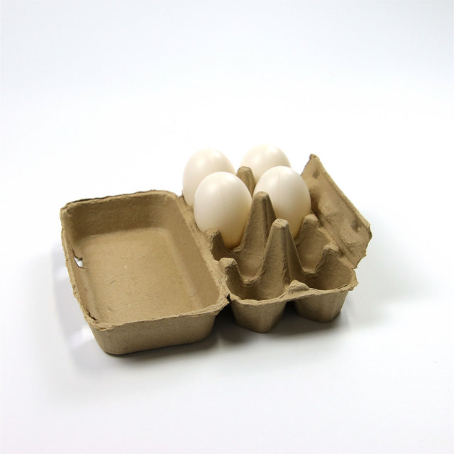 Customizable Original Color 8-grid Recyclable Biodegradable Pulp Egg Tray Packaging Box With Lid