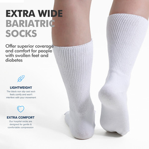 <strong>Diabetic</strong> <strong>Socks</strong> Non Binding Wide Calf <strong>Socks</strong> for Men <strong>Women</strong> Cushioned Breathable Seamless Crew <strong>Socks</strong> with Extra Stretch - Product Image 5