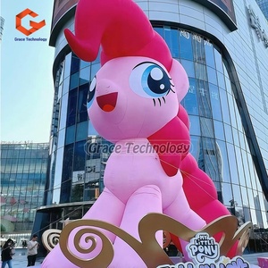 Jouet poney animal gonflable personnalisé, poupée poney gonflable de dessin animé - Product Image 4