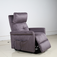 Fauteuil inclinable électrique en similicuir avec poche latérale pour personnes âgées, idéal pour le salon et la maison