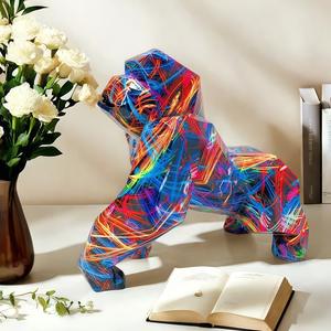 Nuevo Adorno Geométrico de Gorila para Decoración Transfronteriza, Escultura Artística Creativa de Resina Epoxi para el Hogar o Sala de Exposiciones - Product Image 2