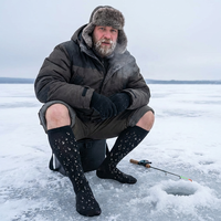 Chaussettes imperméables épaisses en nylon et élasthanne DWR, résistantes à l'eau, à prix d'usine OEM, pour jeunes, pour la neige, la chasse et la glace
