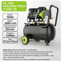 Compresseur d'air intelligent silencieux sans huile à régulation de pression pour pistolet à clous 220V, petite pompe à air domestique pour peinture et décoration