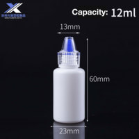 Vente en gros de flacons compte-gouttes en plastique de 2 ml, 3 ml, 5 ml, 7 ml, 10 ml, 12 ml avec embout fin et long et bouchon sécurité enfant