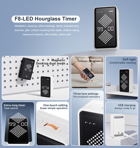 Sản phẩm mới DIY kỹ thuật số đồng hồ cát có thể điều chỉnh thời gian khối lượng LED màn hình lớn xách tay trọng lực vui vẻ hẹn giờ cho trẻ em Đồ chơi Quà tặng nghiên cứu - Product Image 5