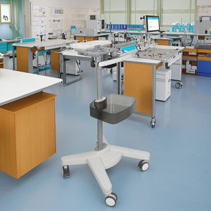 Moderne Mobiele Ziekenhuis Laboratorium Kar Aluminium Kolom Stille Remwielen Medische Apparatuur <span class=keywords><strong>Trolley</strong></span> Voor Hotel Dineren Gebruik - Product Image 1