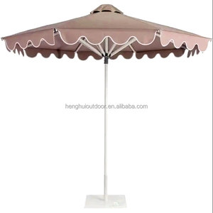 <span class=keywords><strong>Grand</strong></span> <span class=keywords><strong>parasol</strong></span> de luxe extérieur en <span class=keywords><strong>bois</strong></span> avec franges vert cyan, imperméable, pour chaise longue, table, plage, patio, jardin, hôtel - Product Image 3