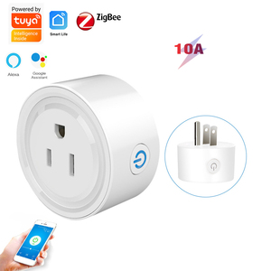Enchufe inteligente 10A Tuya Zigbee, enchufe de EE. UU. Para Hub Gateway <span class=keywords><strong>Smart</strong></span> Home, aplicación remota inalámbrica, funciona con Alexa Google Home - Product Image 1
